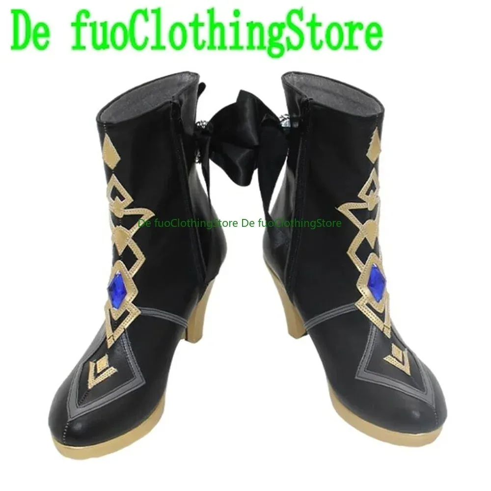 

Fontaine Navia Genshin Impact Обувь для косплея Сапоги Игра Аниме Хэллоуин Рождество DefuClothing Магазин обуви