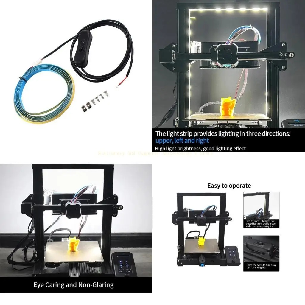 

Double Sides Embedded Light Bar Strips for 2020V Grooves Profile Printer