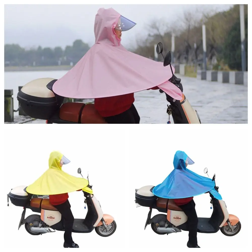 Chubasqueros impermeables para ciclismo eléctrico para mujer, Poncho de una sola persona, Impermeable para exteriores, chubasquero con capucha engrosado