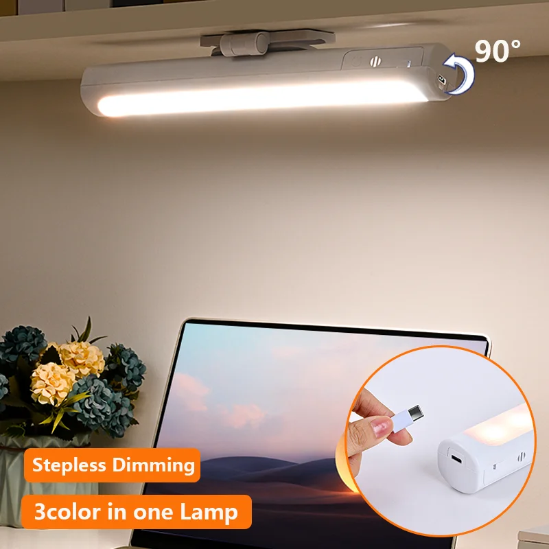

Desk Lamp Hanging Magnetic Table Lamp Led Usb Rechargeable Stepless Dimming Wardrobe Night Light Study Reading Stand Light LED