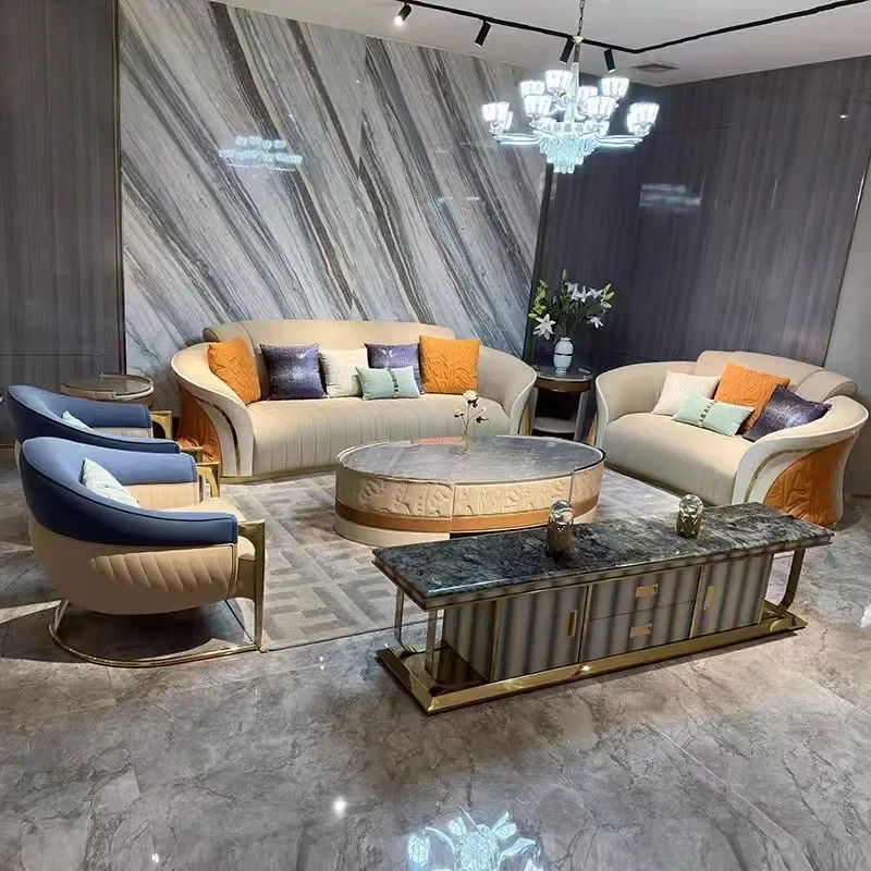 

Furniture New Light Luxury Napa Leather High-end Furniture Sofa