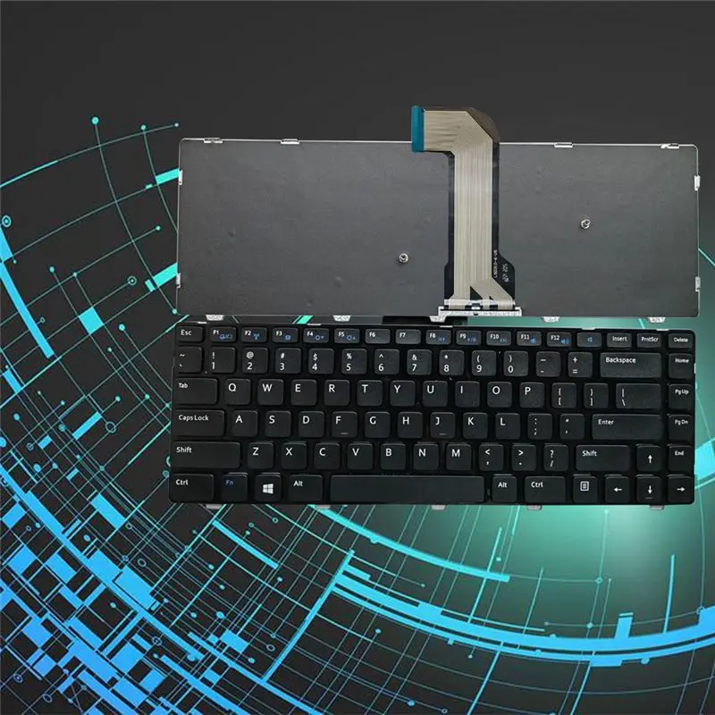 clinch Replacement Keyboard with US Version Layout Compatible with for Dell 3421 5421 5437 5523 14R-2158 V2421 M431R 15Z Laptop