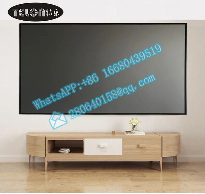 

TELON 2022 Hot Sale CBSP Portable 120 inch ALR UST Fixed Frame Projector Screen 4k Laser Projection