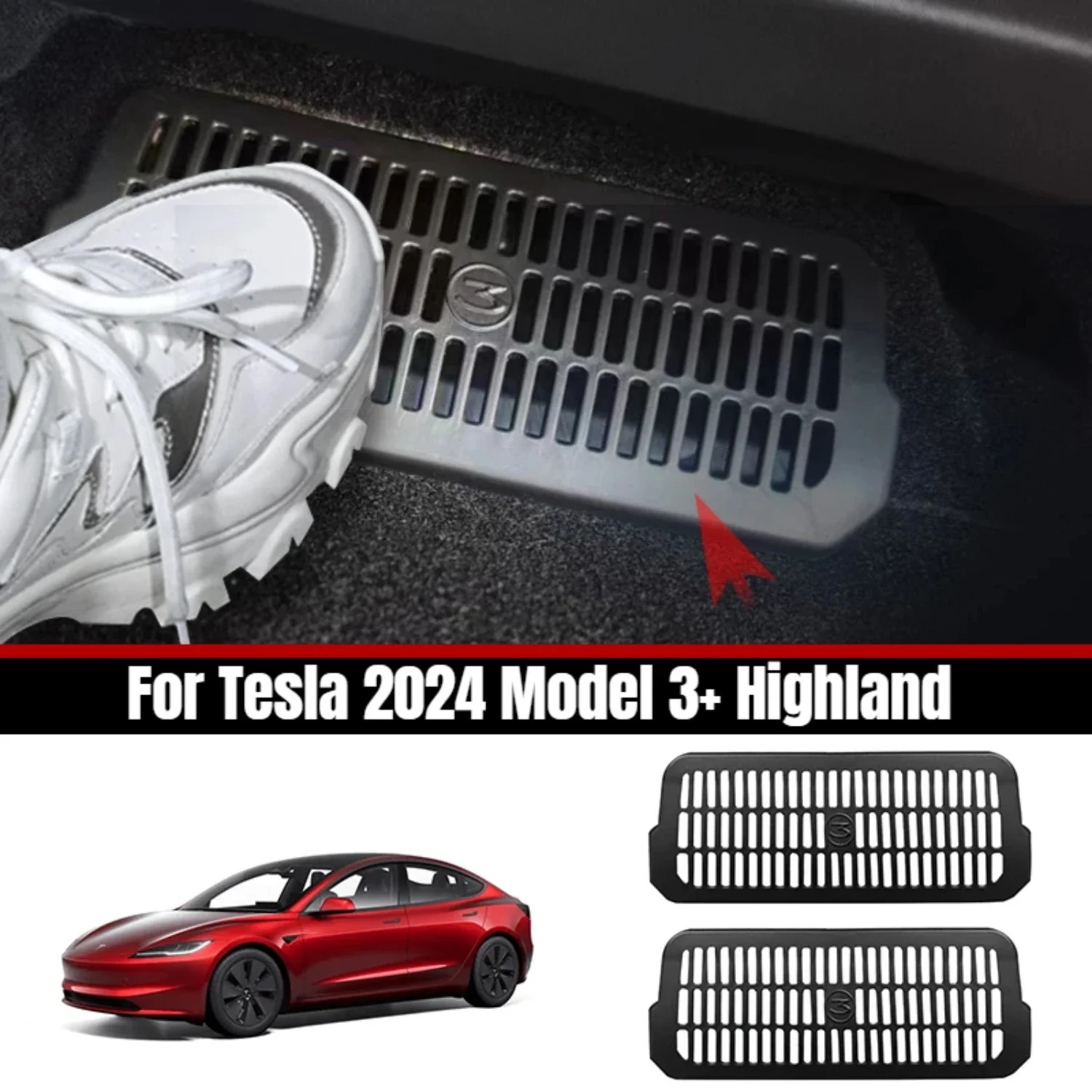 

Premium High-Quality Durable Highland 2024 Model 3 Anti-blocking Rear Air Vent Protect Cover - Enhances Protection with Added Ba