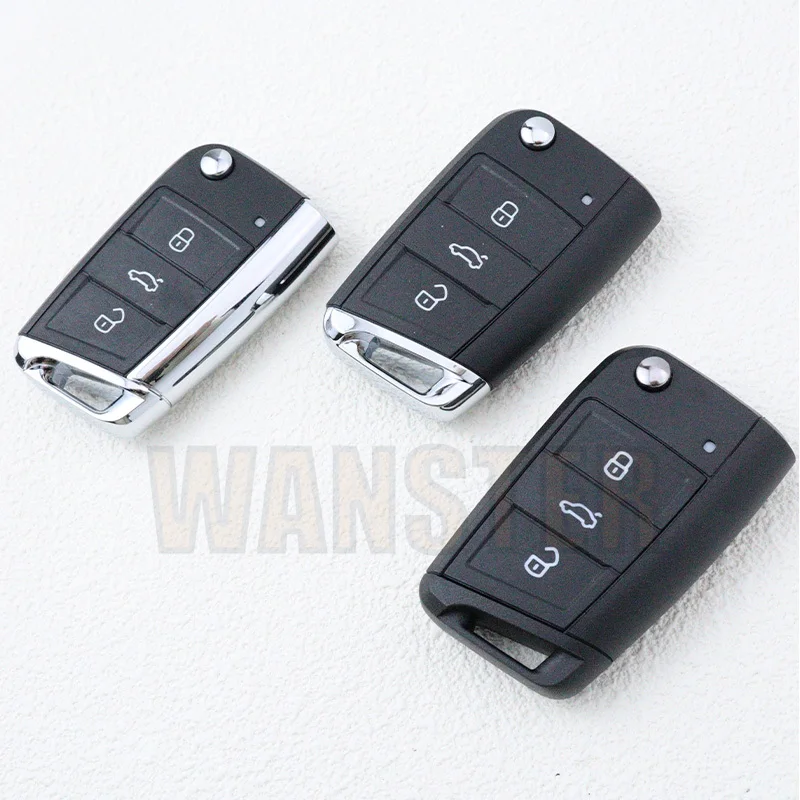 3 Botton Car Key Case Shell Housing for Volkswagen Tiguan VW Golf 7 4 5 Mk4 6 MK7 for Skoda Octavia A7 for Seat Leon Ibiza Altea