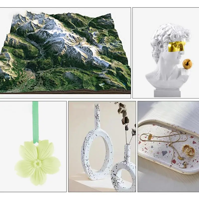 Casting Powder Water-Based Casting Powder 1000G Eco Resin Casting Powder Fast Cured Plaster Compound 20-30 Minutes Demold For