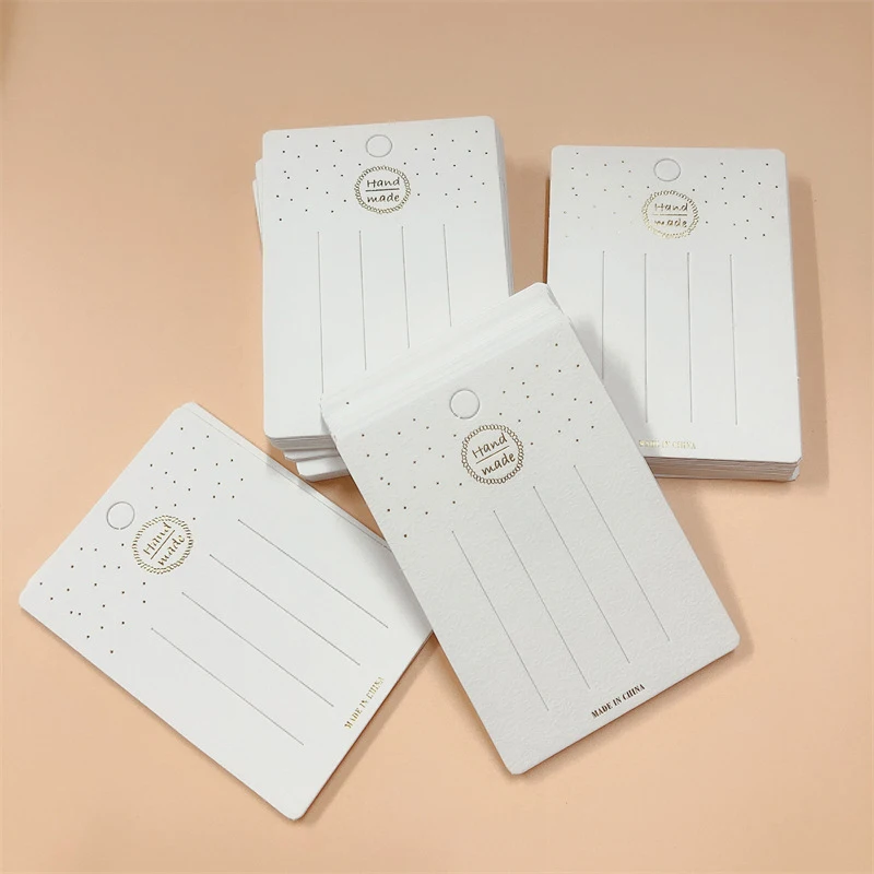 50PCS White cute hairpin card Trinket packaging hair display Cardboard Hair Clip