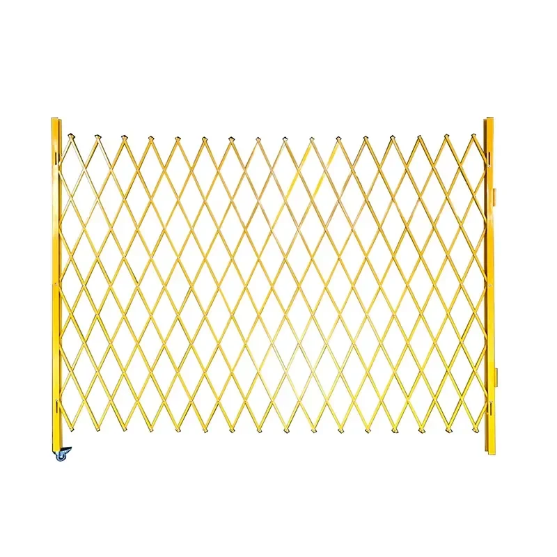 Traffic Portable Metal Retractable Fence Barrier Temporary Crowd Control Mobile Folding Security Gate