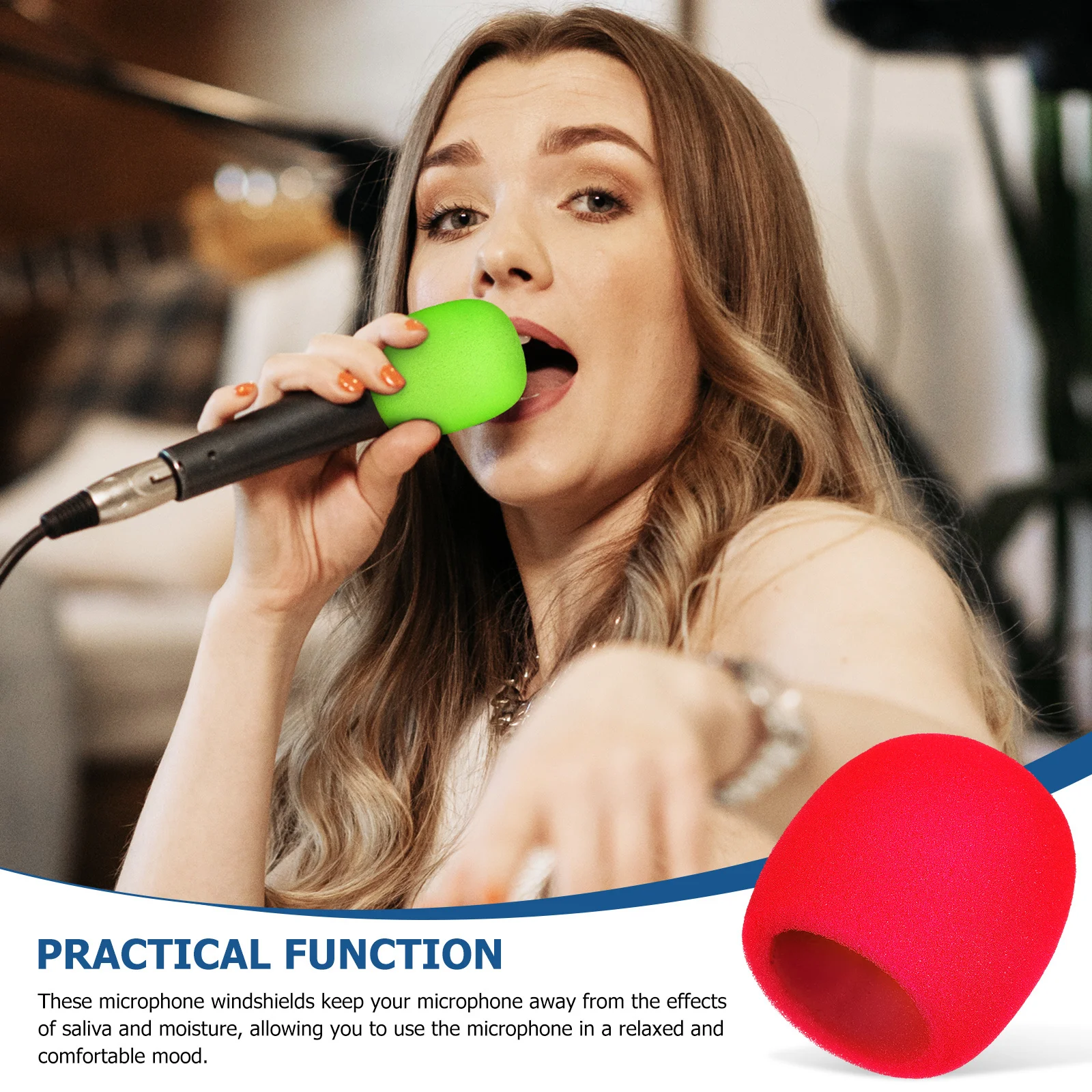 

10Pcs Thickened Mic Sponge Protective Covers Noiseproof Microphone Covers 38Mm Universal Mic Accessories for Ktv Live Streaming