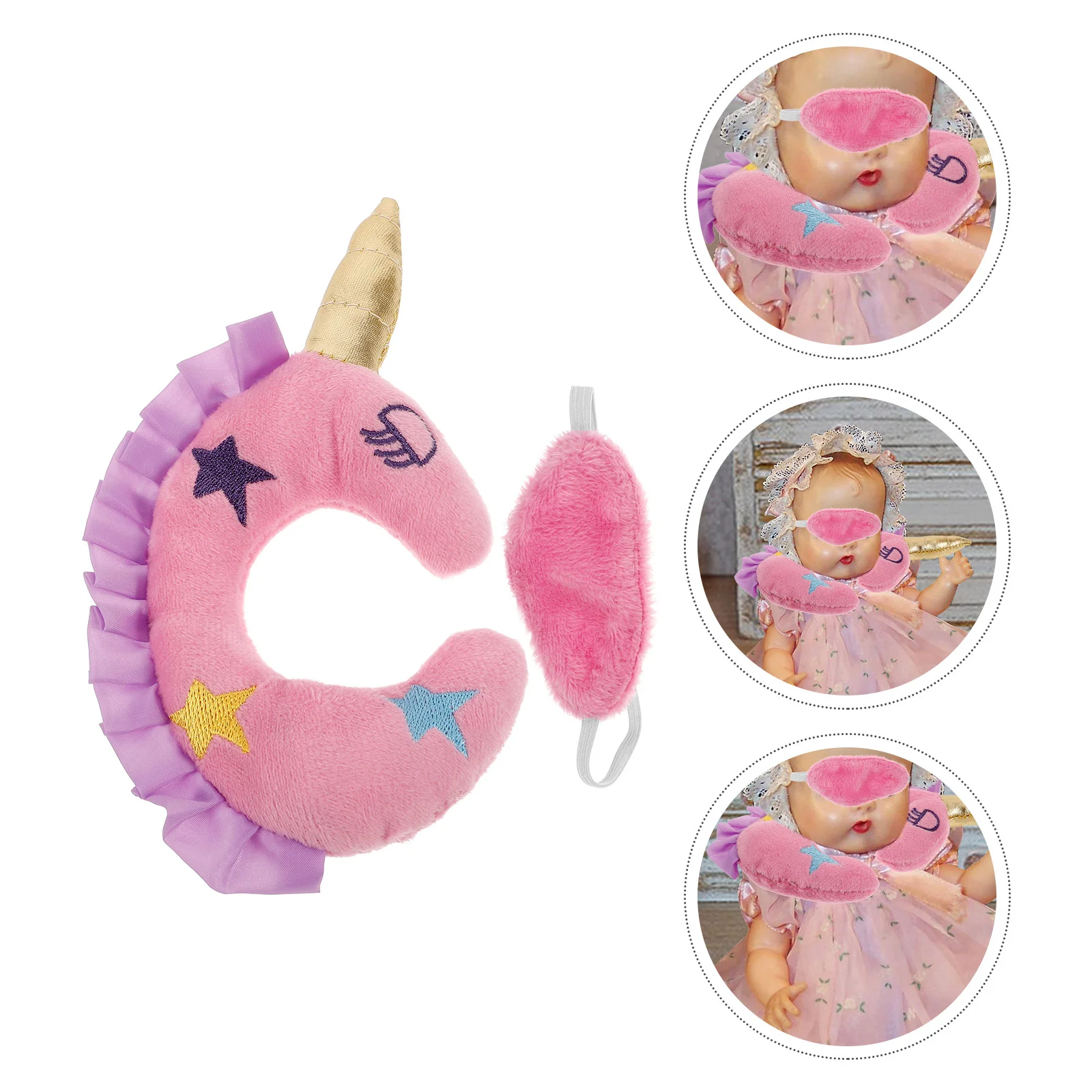 2 PCS Accessories for Girls Pillow Luggage Travel Kit Suitcase Playset 18 Inch Child