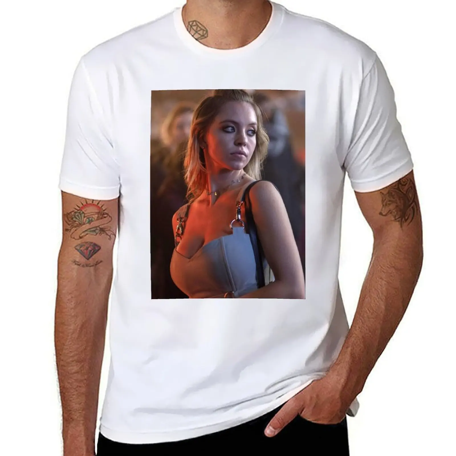 

sydney sweeney T-Shirt t shirt man luxury t shirt men 100% cotton luxury brand t shirt custom print T-shirt
