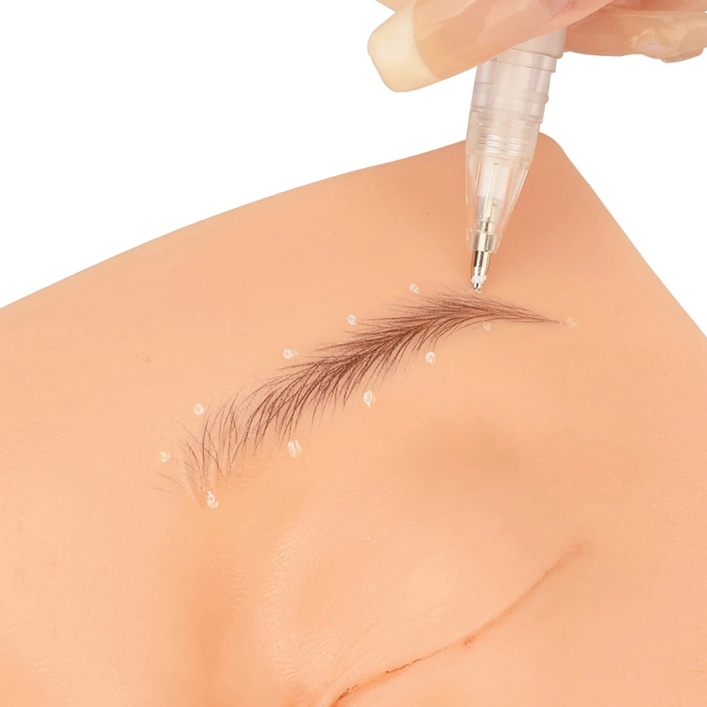 15 ชิ้นสีขาว Skin Marker ปากกา Extra Fine Eyebrow Tattoo ตําแหน่งเครื่องมือ Clear Stencil Pilot Fountain Markers สําหรับร้านเสริมสวย