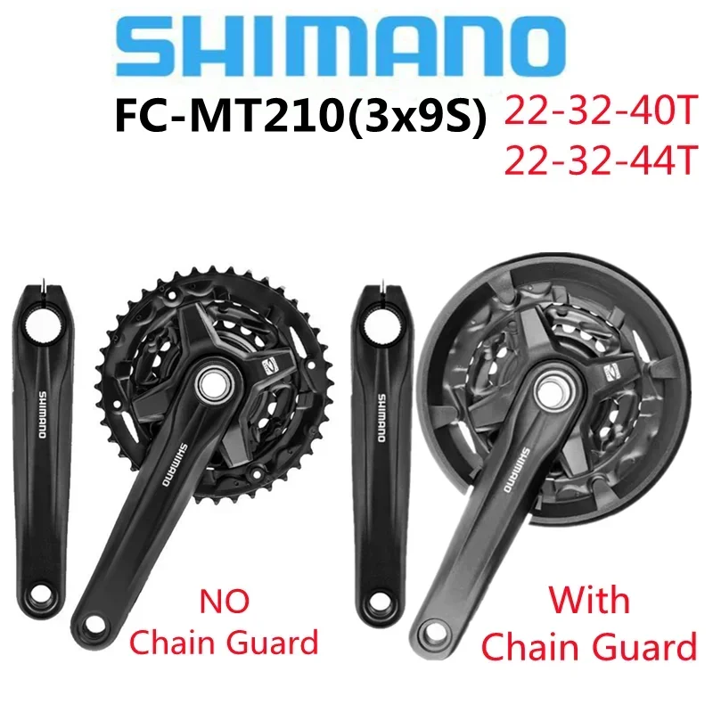 

Shimano Alivio FC-MT210 44-32-22T 40-30-22T 3x 9 скоростей, задний кронштейн, велосипедный кривошипник, цепное колесо с защитной цепью