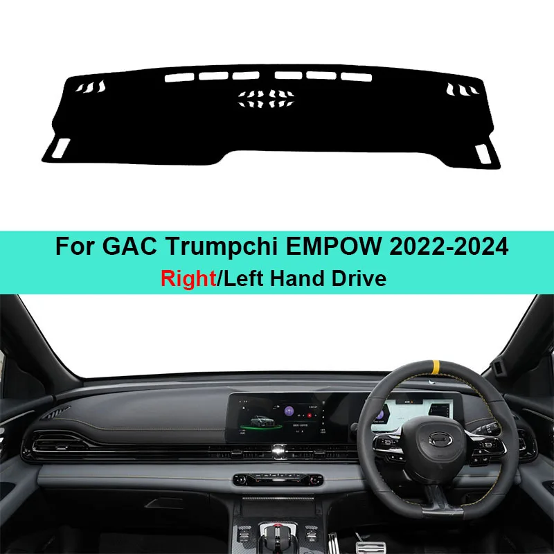 2 Layers Car Auto Dashboard Cover Carpet Cape For GAC Trumpchi EMPOW 2022 2023 2024 LHD RHD Rug Dash Mat Dashboard Pad Anti-UV