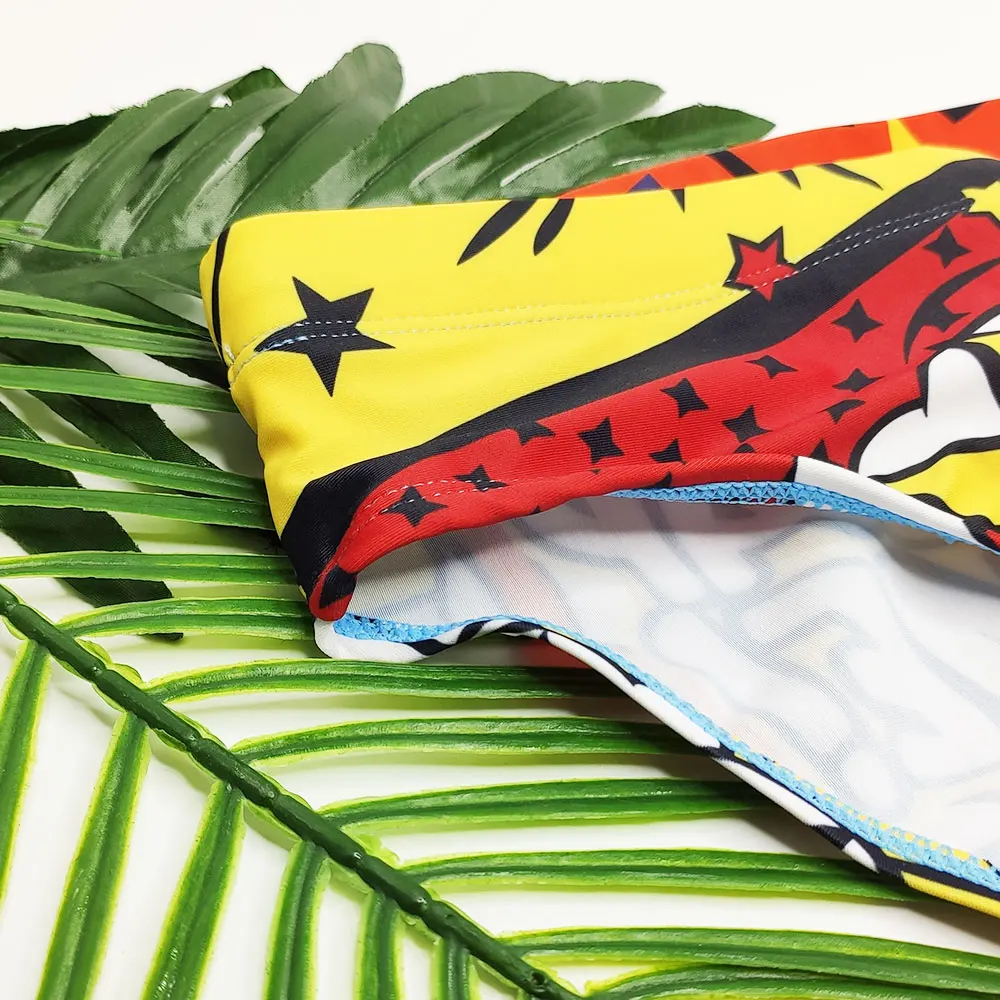 New Hot Sexy Men's Swimsuit Push-Up Swimwear Male  Swimming Cartoons trunks Shorts Men Surf Board Beach Surfing Swimsuit gallery 4