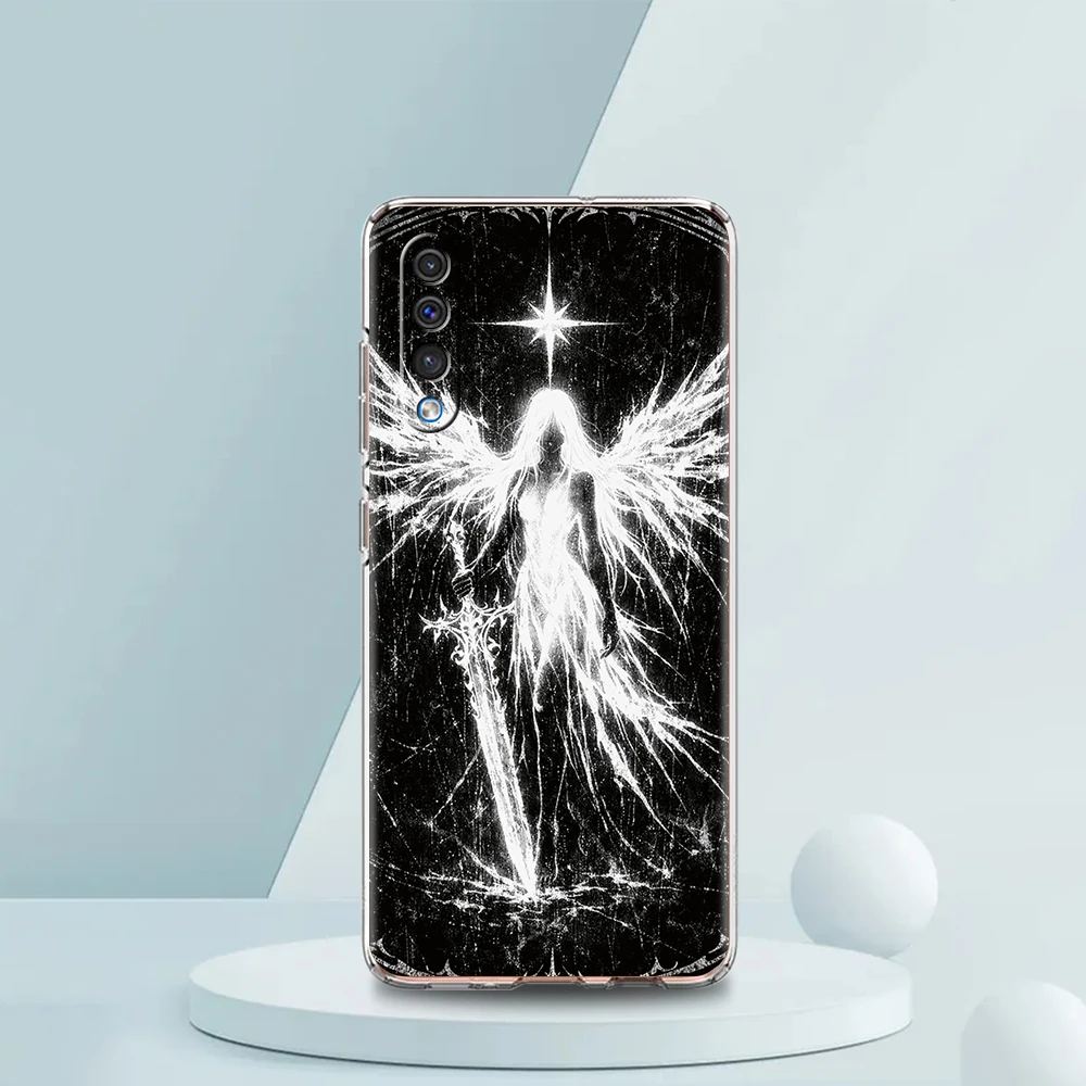 Gothic Cyber Sigil Soft Shell for Samsung Galaxy A57 A56 A37 A36 A26 A16 A12 A20 A22 A24 A34 A54 A30 5G Transparent Phone Case