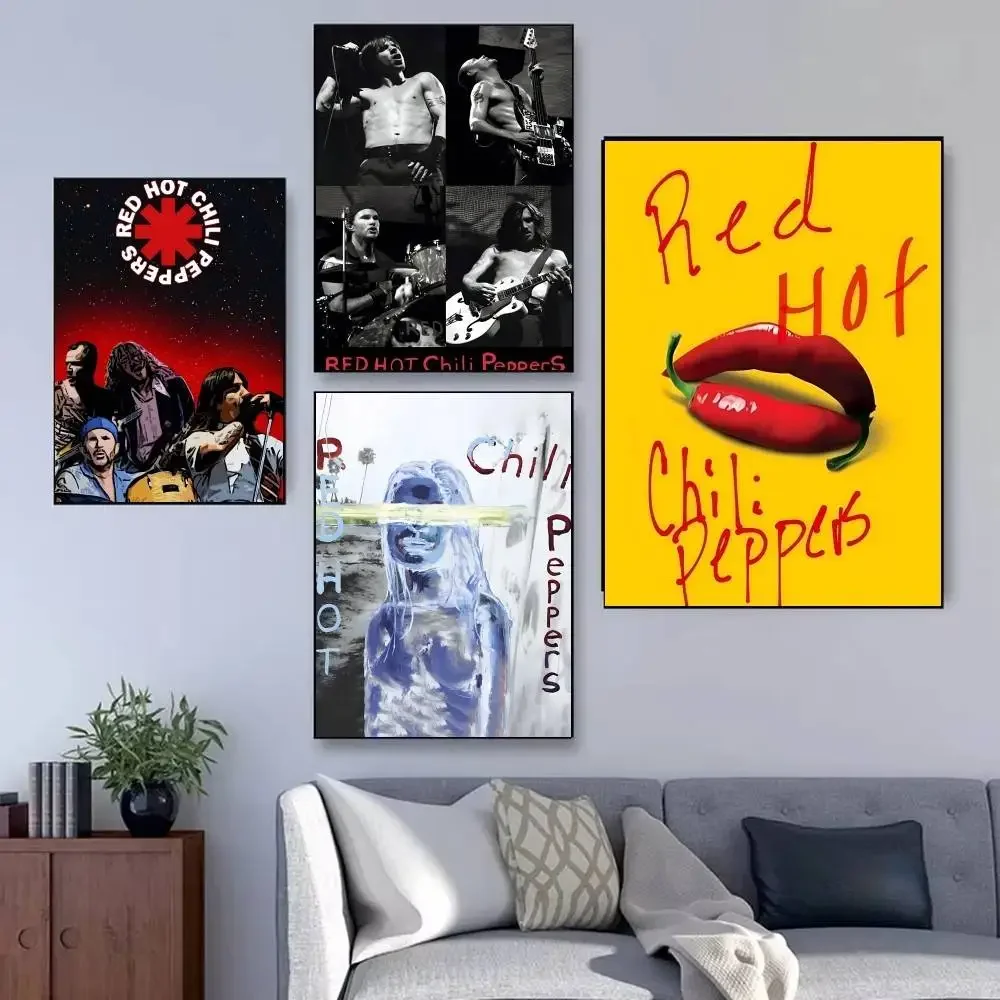 البوب الراب ألبوم الموسيقى غطاء الأحمر الساخن الفلفل الحار أنيمي المشارك ذاتية اللصق الفن مقاوم للماء ورقة ملصق ديكور جدران الغرفة