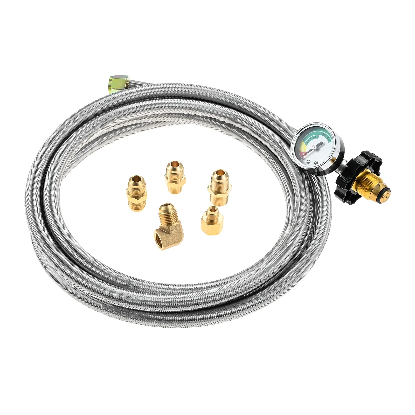 1Set 10FT POL Propane Gas Hose with 3/8