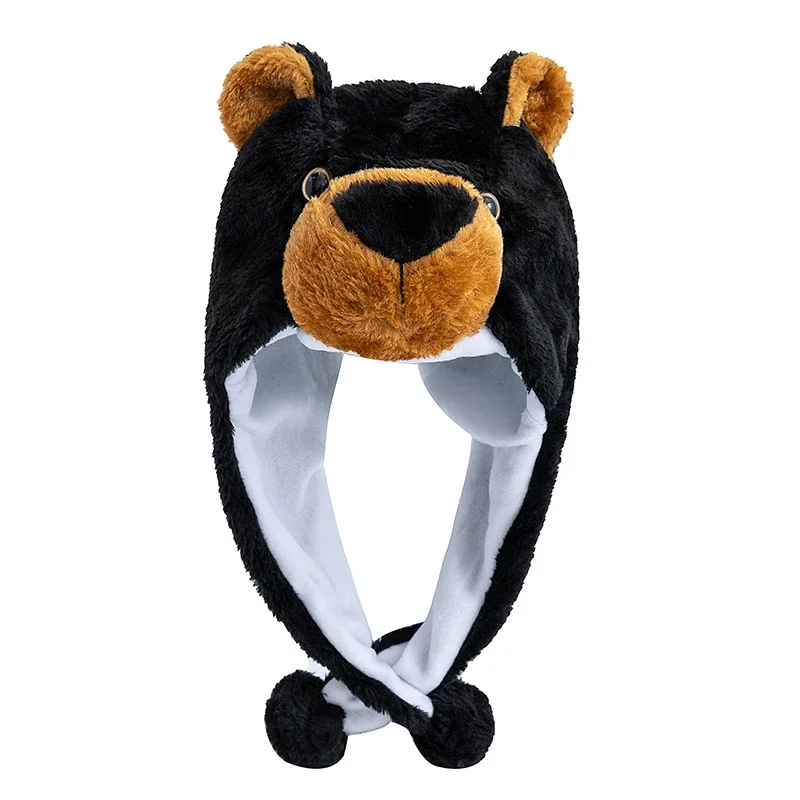 New Style Unisex Funny 3D Animal Style Decorative Hat Mischievous Couple Cap For Man Women Plush Winter Lovely Family Hat