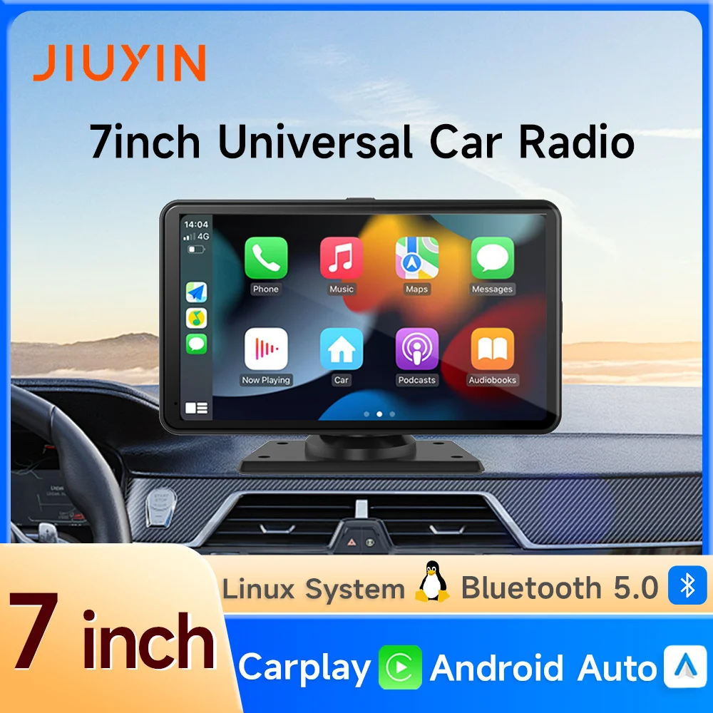 7 inch Universal Car Radio Player Wireless CarPlay Android Auto Multimedia Video  GPS Navigation Touch Screen Bluetooth JIUYIN