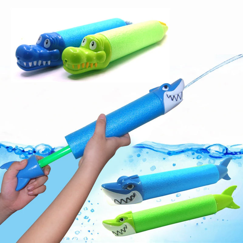 Summer Animal Head Water Guns Kids Toys Pistol Blaster Outdoor Games Swimming Pool Shark Crocodile Squirter Toys For Children