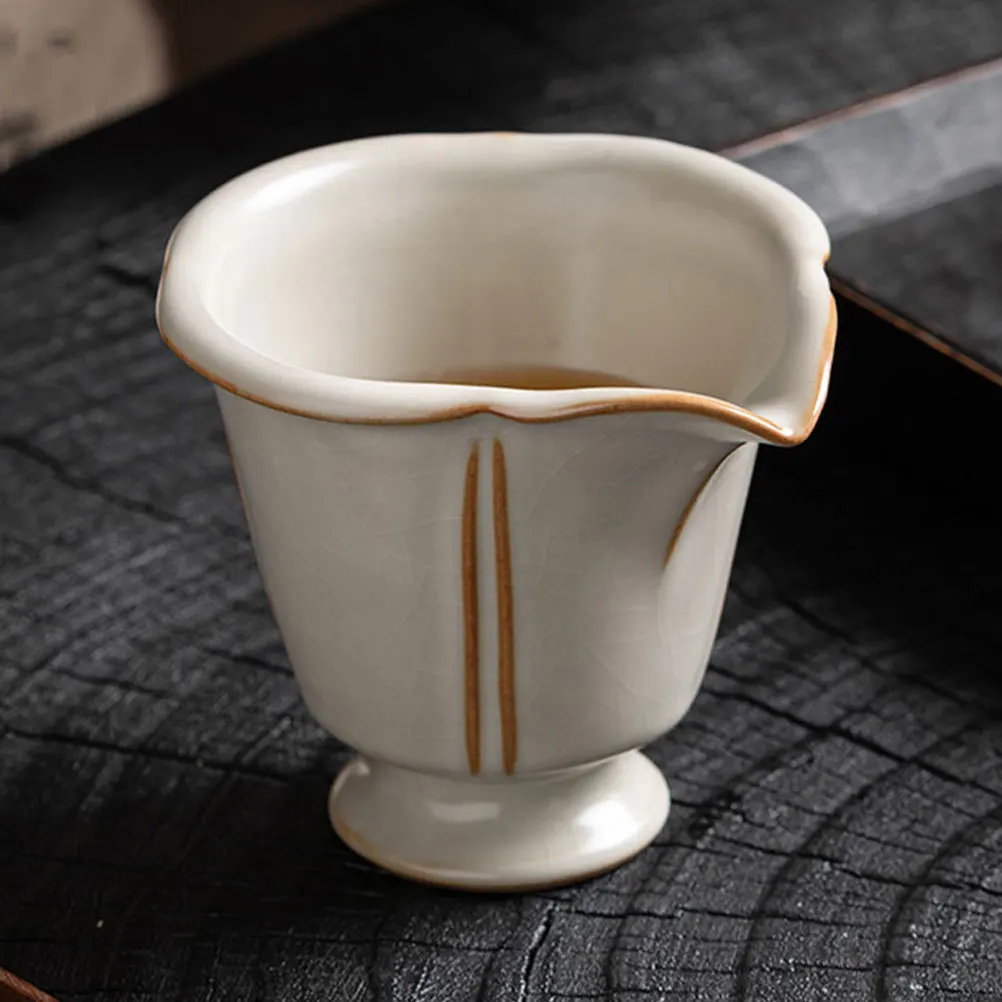 

Vintage Style Ceramic High Foot Gongdao Tea Cup Suitable for Home Drinkware Tea House Elegant Coffee Cup Home Teacup