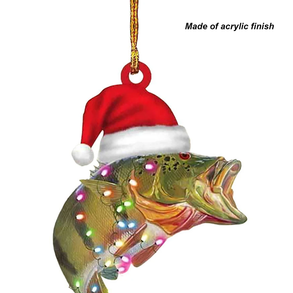 Christmas Tree Decoration Realistic Fishing Decor Decorative Festival Theme for Holiday Party Decor