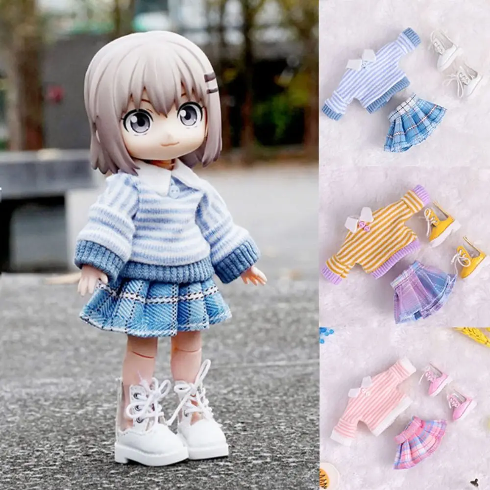 New Cute Doll Handmade Clothes Fashion DIY Doll Skirts Set Replaceable Kids Gift Toys For 1/11 OB11 Dolls/for 1/12 Bjd Dolls