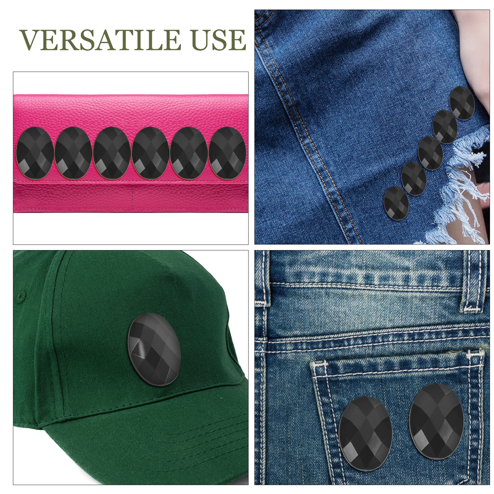 

20pcs Acrylic Oval Rhinestones Flat Back No Holes For Diy Clothes Handbag Shoe Decor Craft Embellishment Kit Rhinestone