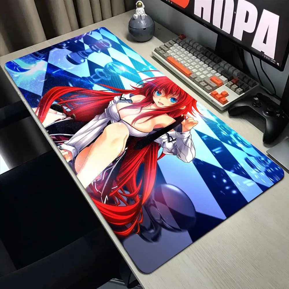 Large Mouse Pad Rias Gremory Gaming Accessories Office Gamer Keyboard Red Hair Sexy Girl DeskMat Laptop High School DxD Mousepad