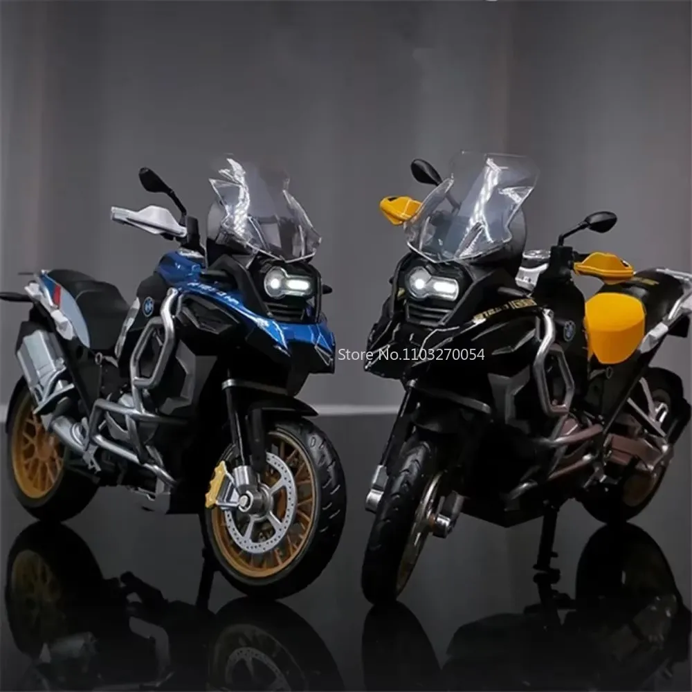 1:12 Kawasaki Ninja ZX-6R R1250GS Cars Model Toys Diecast Alloy Motorcycle Front Wheel Steering Vehicles Decorative for Boy Gift