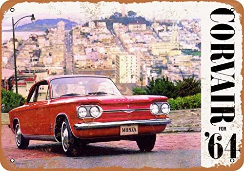 1p Metal Sign - 1964 Chevy Corvair - Vintage Look Wall Decor for Cafe beer Bar Decoration Crafts