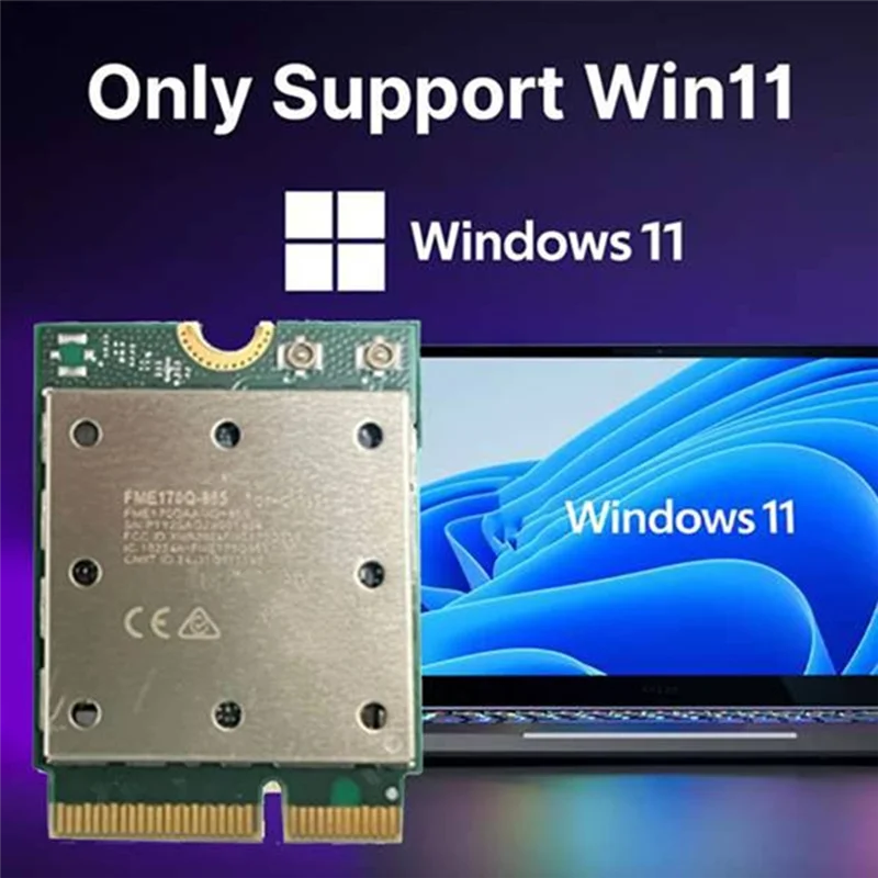 Excellent-Upgrad Tri Band FME-865 Wifi7 Bluetooth 5.4 Wireless Wifi Card 2.4G/5G/6Ghz Wireless Network Adapter For Win11