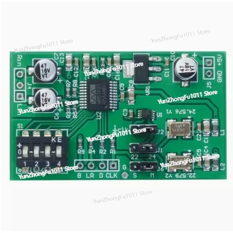 Dual-channel 24-bit ADC Data Acquisition Card AUX Analog Audio To I2S Left-right Aligned Digital Output 24Bit 196K