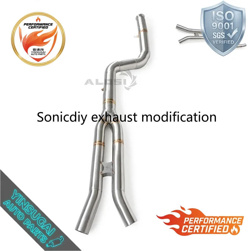 Cuski SS304 Exhaust Middle Pipe Resonator For BMW X3/X4 G03 G04 B58 3.0T 2018-2023 Sport Sound