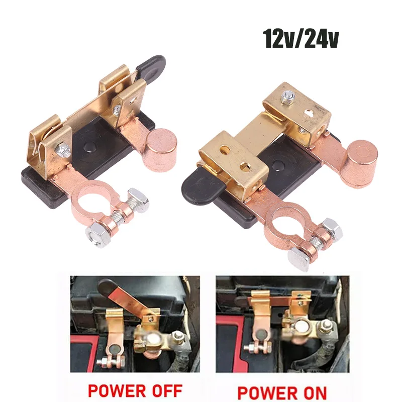 

12V/24V Heavy Duty Car Marine Battery Disconnect Switch with Knife Blade Top Post Isolator for Secure Power Cut Off