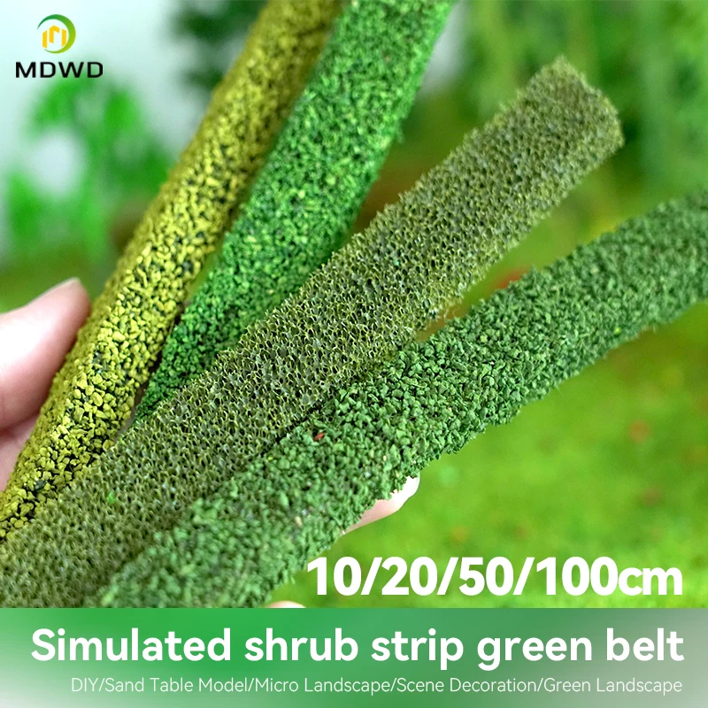 DIY Material  Building Grass Fence Three-dimensional Model  50cm 1-meter Green Sand Table Miniature Model of Shrub Strips