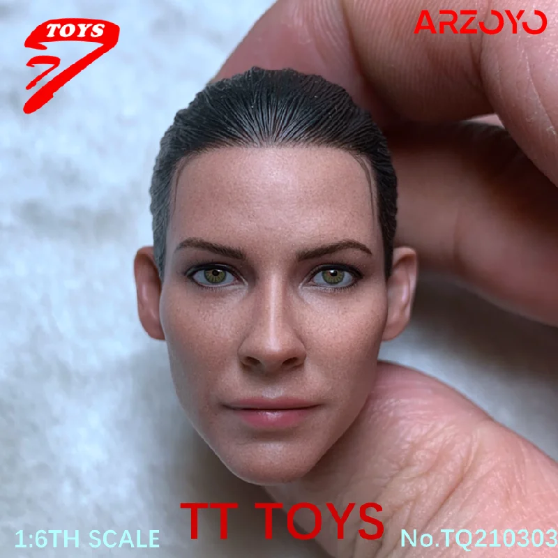 TTTOYS TQ210303 1/6 Evangeline Lilly Head Model Female Head Carving For 12'' TBleague Action Figure Doll soldier accessories