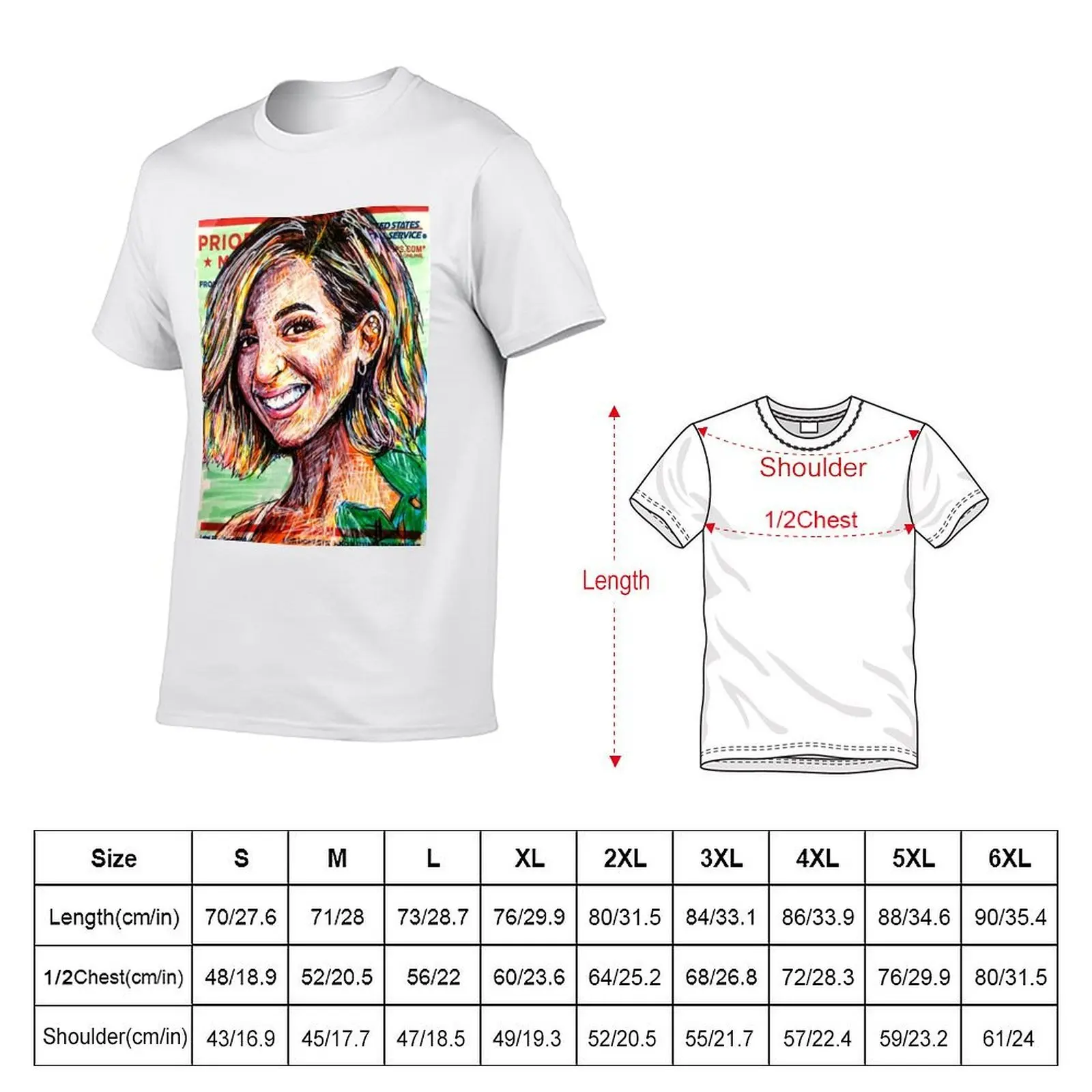 Gabbie Hanna Portrait (Hand Drawn) T-Shirt custom shirt customs design your own mens designer t shirt
