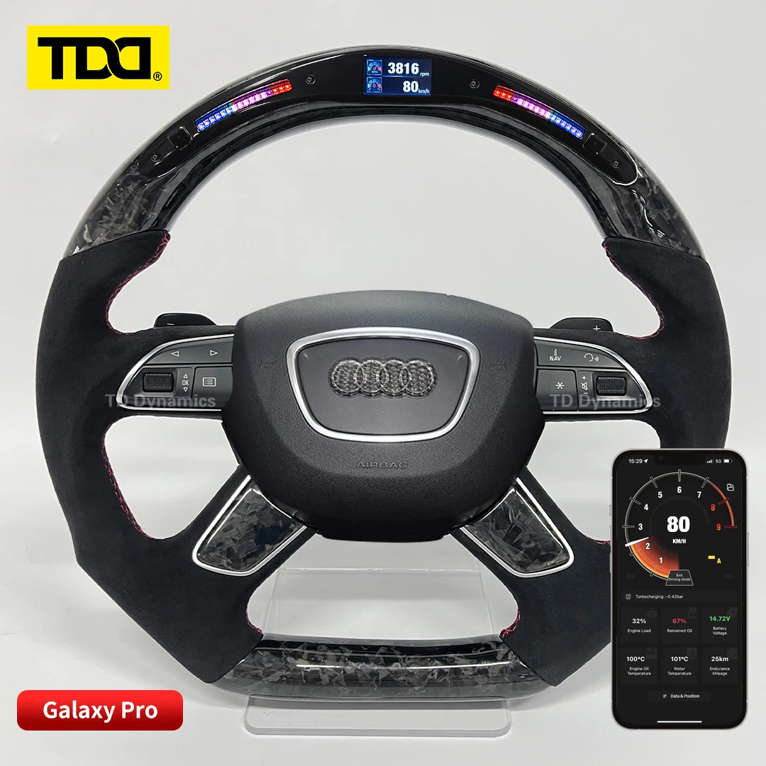 

TDD Carbon Fiber customized smart Galaxy pro LED Steering Wheel for Audi A6 A8