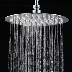 High Quality 6/8/10 Inch Stainless Steel Ultra-Thin Waterfall Shower Heads Rainfall Shower Head Rain Square Round