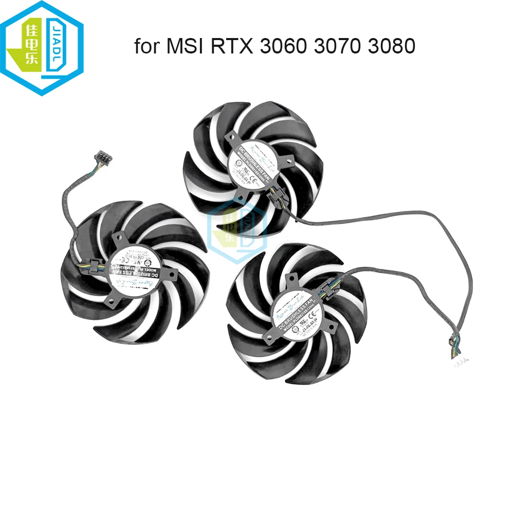 

12V Graphics Card Fan PLD09210S12HH for MSI GeForce RTX 3060 3070 3080 3090 3060Ti 3070Ti 3080Ti 3090Ti GAMING X TRIO GPU Cooler