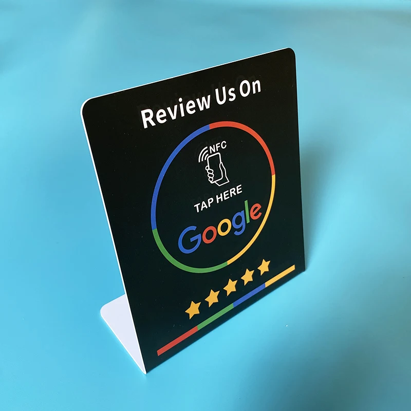 Imagem -02 - Social Media Nfc Google Review Stand Display Tap Phone Review Facilmente Ntag216 888bytes