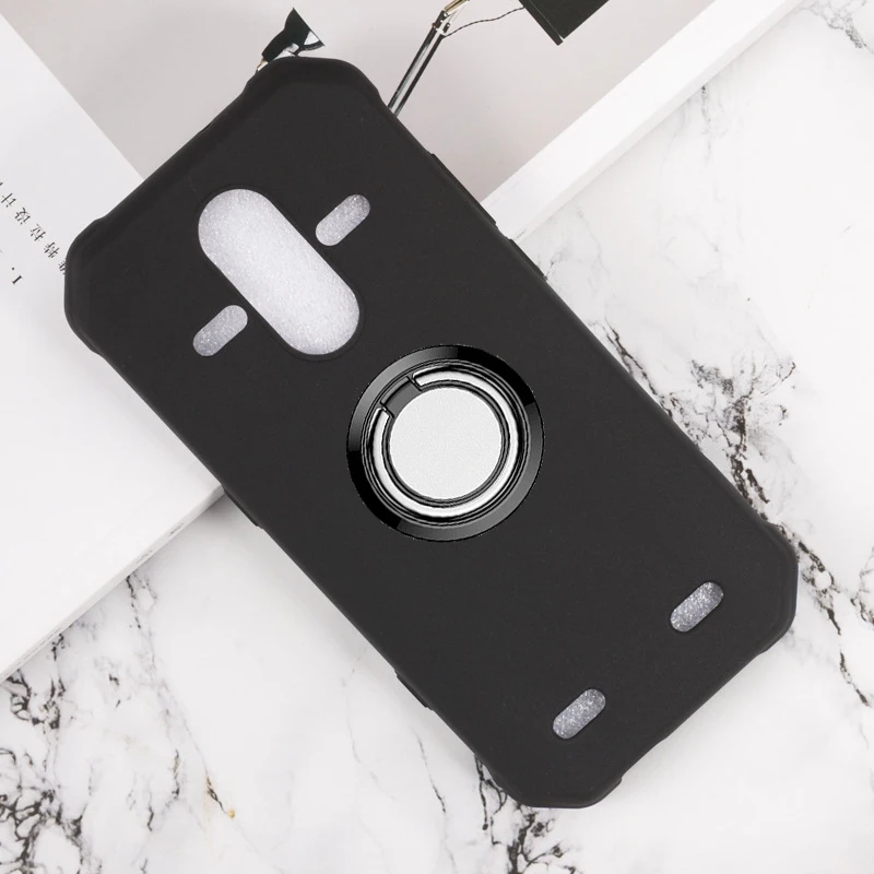 For AGM A9  Back Ring Holder Bracket Phone Anti-Drop And Anti-Scratch Case Cover TPU Soft Silicone On  AGMA9 H1