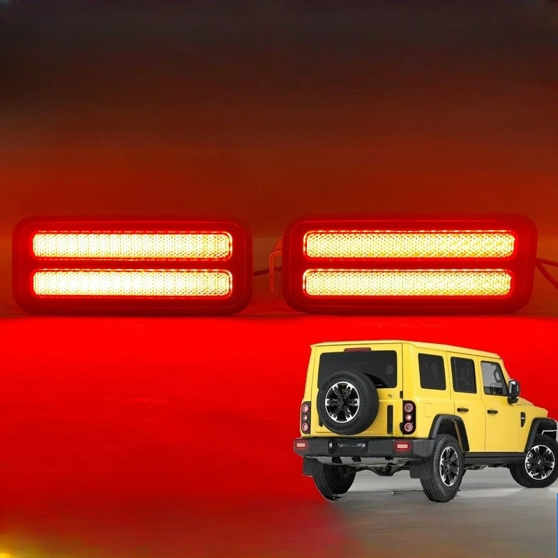 ل BAIC 212 T10 2024 2025 المصد الخلفي عاكس ضوء Led تتدفق بدوره إشارة مصباح مكبح تحذير ضوء Mondification الملحقات #3