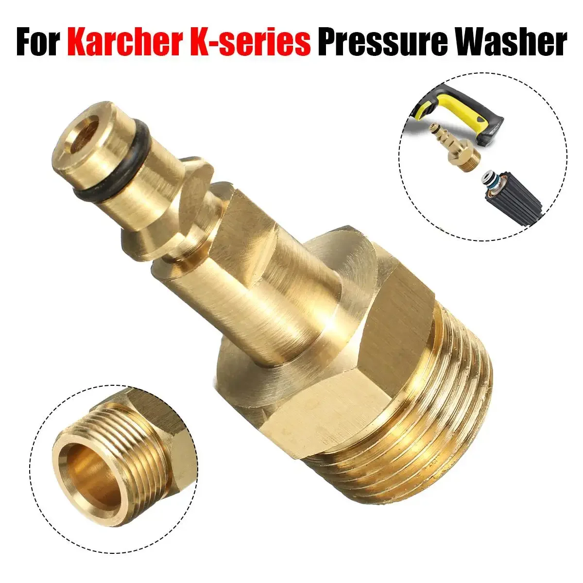 High Pressure Washer Hose Adapter M22 High Pressure Pipe Quick Connector Converter Fitting for Karcher K-series Pressure Washer