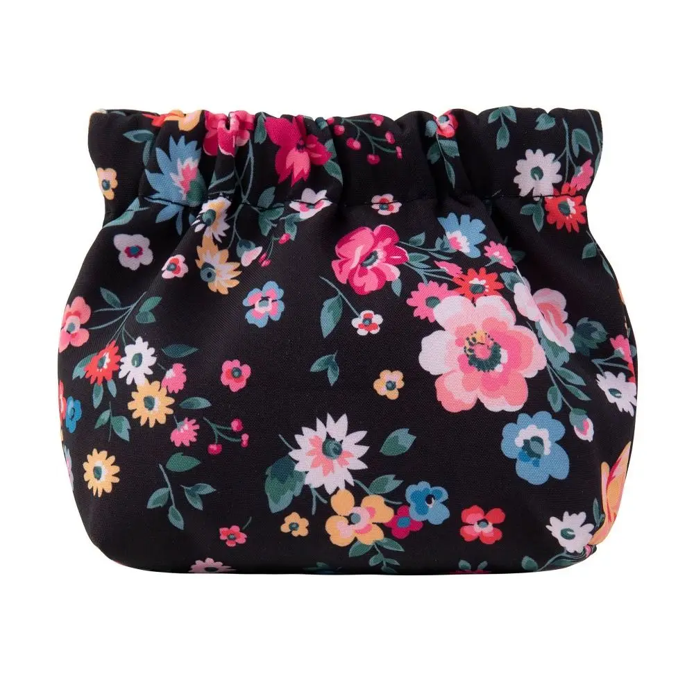

Casual Flower Cosmetic Bag Peach Cherry Storage Bag Cute Pattern Self-closing Leaf Spring Bag Travel