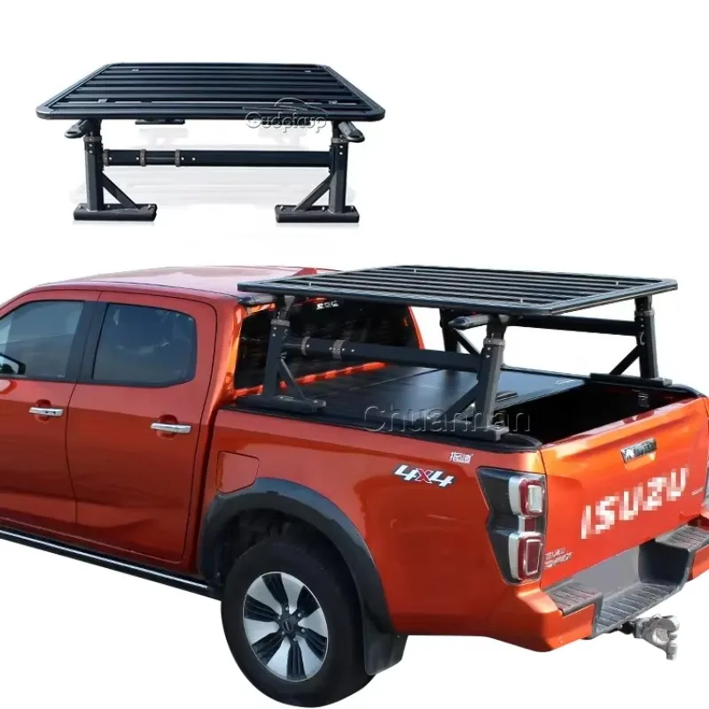 

Регулируемая алюминиевая платформа-лестница STLF для крепления на дуги безопасности, багажник на крышу для Wingle 5 Great Wall