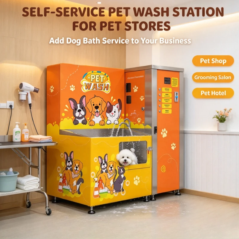 Customized Self Service Automatic Pet Washing Machine Intelligent Touch Screen Dog Cat Bath Station Pet Cleaning Spa Salon