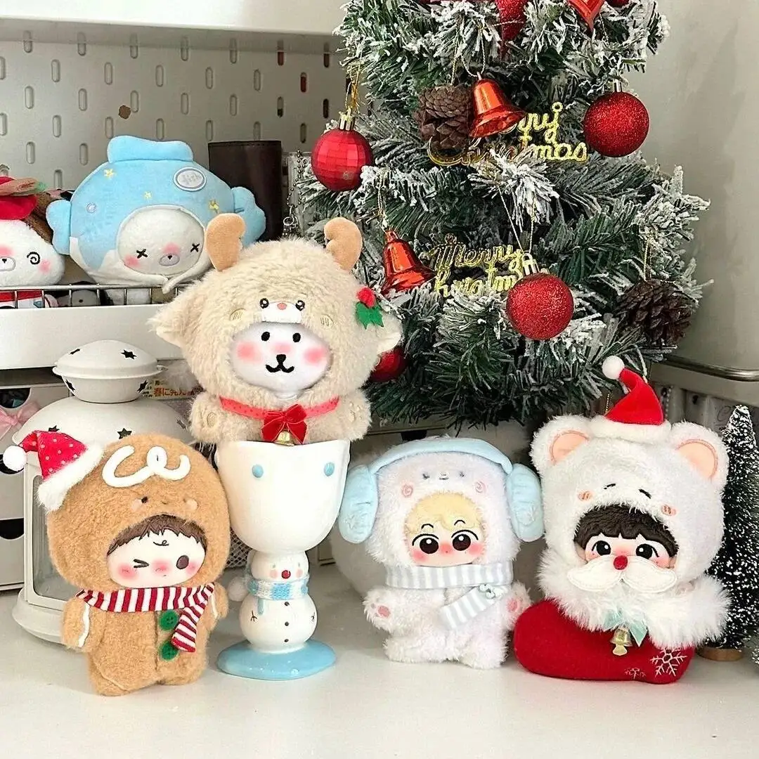 10 cm poupée vêtements série coton poupée ours étoile de mer cadeau pain d'épice homme Moose ensemble wapiti cadeau de noël original noël